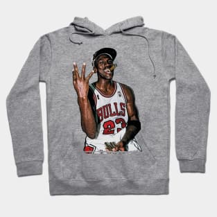 Michael Jordan Drawing Vintage Halftone Hoodie